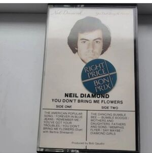Vintage Neil Diamond You Don't Bring Me Flowers Cassette Tape - 1978 - Preowned